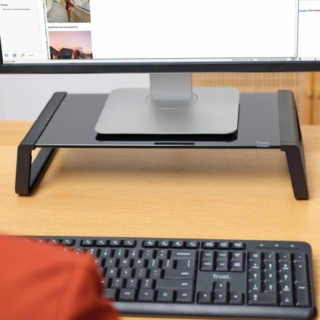Supporto per Monitor - Trust Monta - in Vetro Temperato - Nero