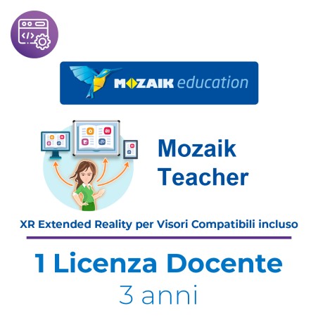 Mozaik TEACHER – Licenza Utente/Docente - Abbonamento 3 Anni – Multipiattaforma – Inclusa XR...