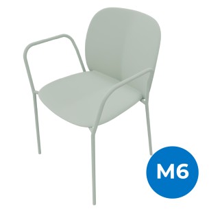 Sedia con Braccioli Mentha Green in Tecnopolimero...