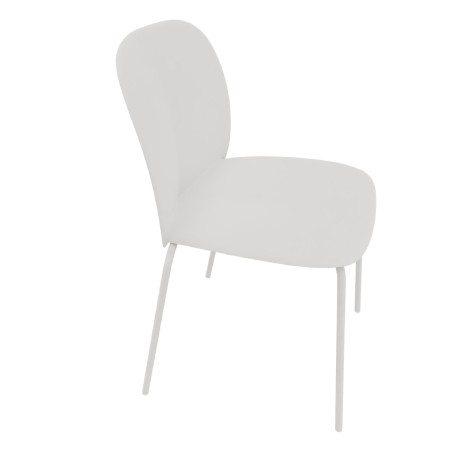 Sedia Mentha Green in Tecnopolimero Rigenerato - Altezza Seduta 45 cm - Colore Scocca Bianco...