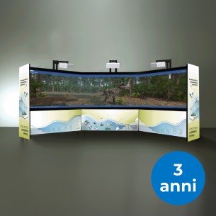 Tripla Parete Immersiva Interattiva con Casse Audio e...