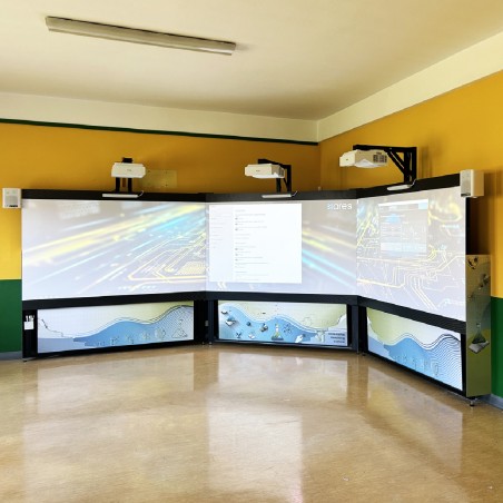 Tripla Parete Immersiva Interattiva con Casse Audio e Microfono - 3 ANNI di Licenza -...