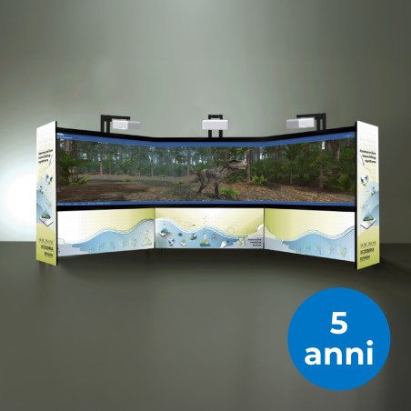 Tripla Parete Immersiva Interattiva con Casse Audio e Microfono - 5 ANNI di Licenza -...