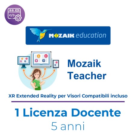 Mozaik TEACHER – Licenza Utente/Docenze - Abbonamento 5 Anni – Multipiattaforma – Inclusa XR...