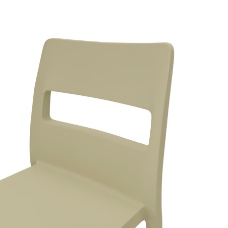 Sedia Sai in Tecnopolimero - Altezza Seduta 42 cm - Colore Scocca Tortora