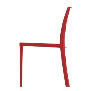 Sedia Sai in Tecnopolimero - Altezza Seduta 42 cm - Colore Scocca Rosso 2