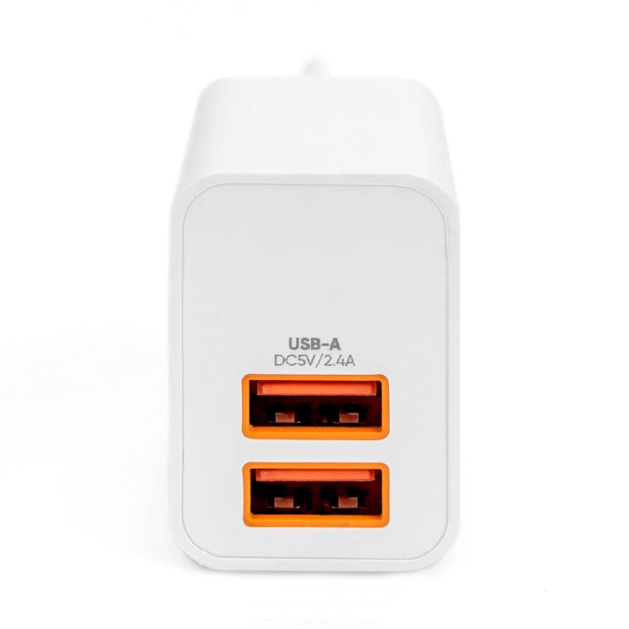 Adattatore di Ricarica con 2 prese USB A - 15 W - Bianco