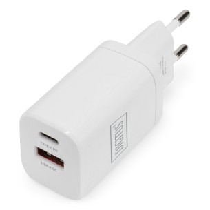 Adattatore di Ricarica con 2 Porte - USB C e USB A - 30 w - per Smartphone e Tablet - Bianco 2