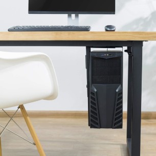 Supporto per Pc - Sotto Tavolo - Regolabile - Nero 2
