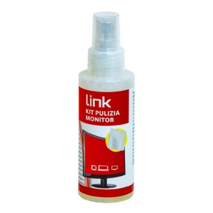 Kit Pulizia - per Schermi Tv, Tablet e Smartphone - 100 ml - con Panno in Microfibra