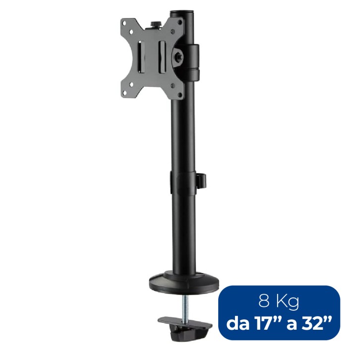 Supporto per Monitor - a Colonna Singolo - da 17" a 32" - fino a 8 kg