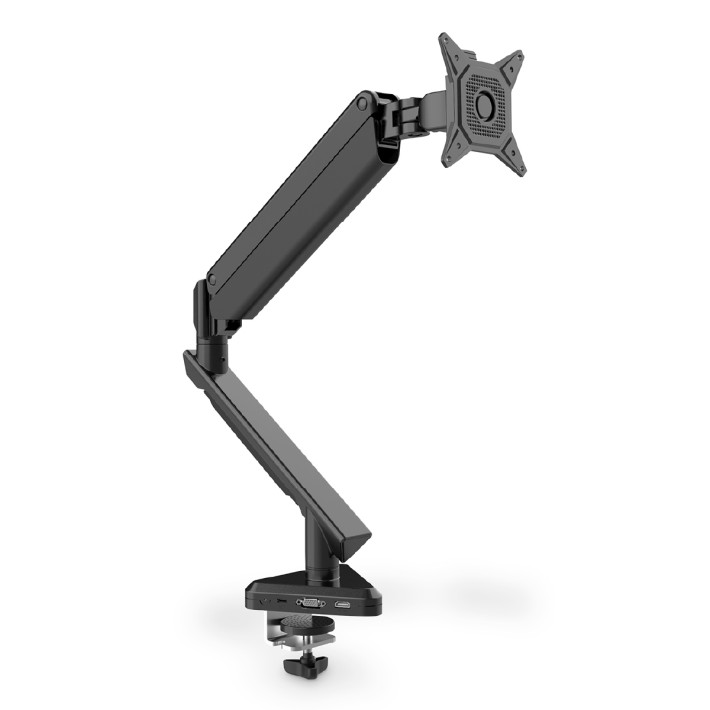 Supporto per Monitor - con Docking Station Integrata - con Molla a Gas - con Fissaggio a Morsetto