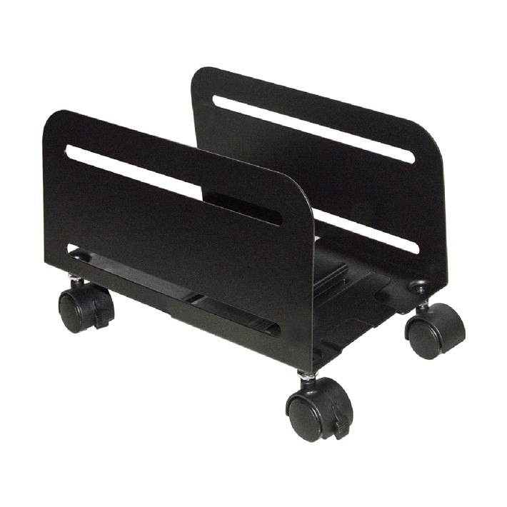 Carrellino con Ruote - per Pc - Regolabile da 11.9 a 20.9 cm - in Metallo - Nero