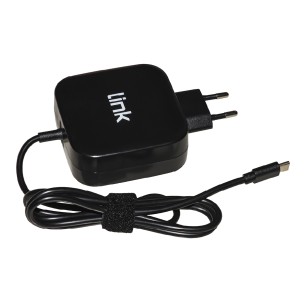 Adattatore di Alimentazione - con Connettore USB C - 65 W - per Notebook, Smartphone, Tablet e Power Bank