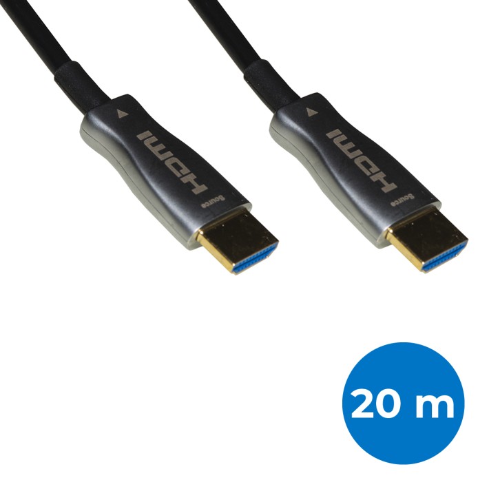 Cavo Ibrido Fibra Ottica AOC - per collegare 2 Dispositivi HDMI - Supporta 4K - 20 m