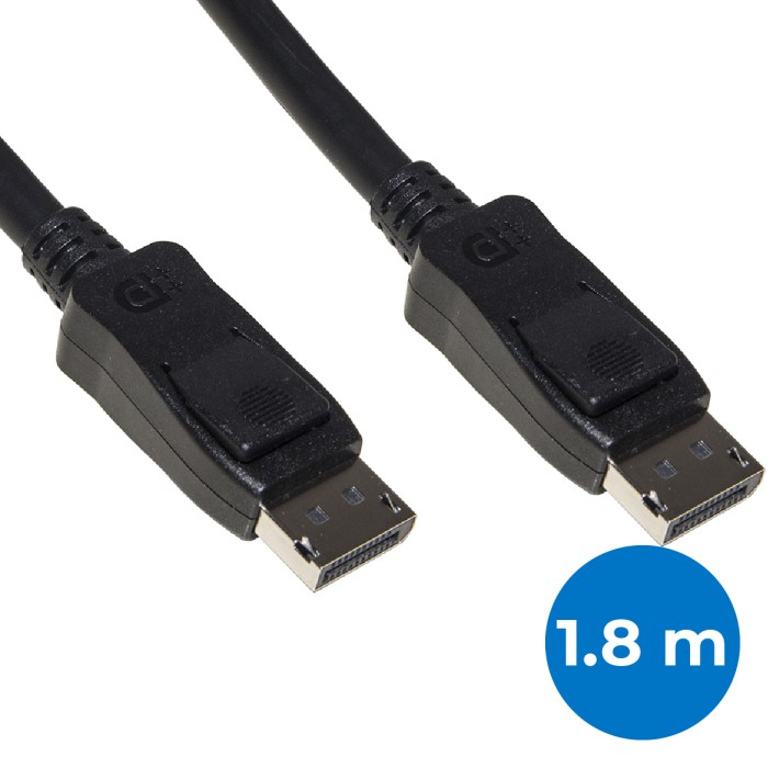 Cavo Displayport 1.4 - Ultra HD 8K - Maschio/Maschio - 1,8 m - Nero