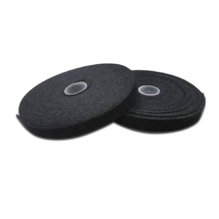 Rotolo Nastro Velcro - Larghezza 15 mm - Lunghezza 10 m - Nero