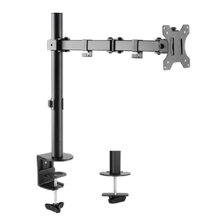 Supporto da Tavolo Singolo per Monitor - con Morsa - da 13" a 32" - fino a 8 kg - con due Snodi
