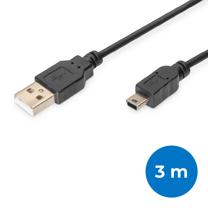 Cavo Usb 2.0 - Mini B - 5 Poli - 3 m