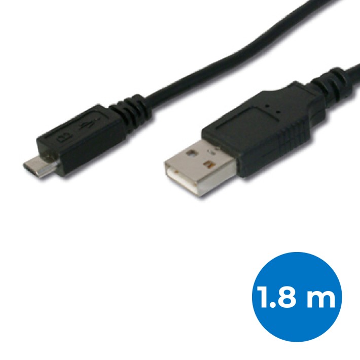 Cavo di Connessione Micro Usb 2.0 B - 1,8 m - Schermato
