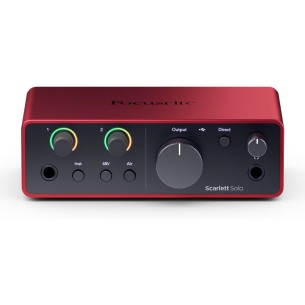 Scheda Audio - Focusrite Scarlett Solo 4th gen - con Preamplificatore Microfonico - Funzione Air - con Cavo USB A a C