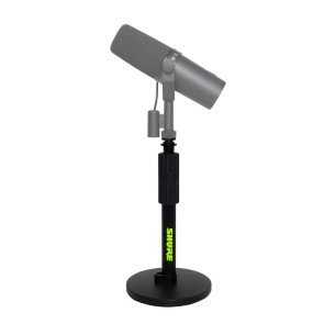 Asta Microfonica DESKTOP1 - da Tavolo - Base Rotonda 6" - con Clip 2