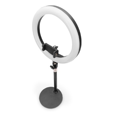 Luce LED ad Anello 33 cm - 1600 Lumen - con Supporto da Tavolo