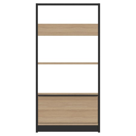 Libreria Combus Modello 3 - Dimensioni 80 x 40 x 163,5 cm - Colore Struttura Nero - Colore...