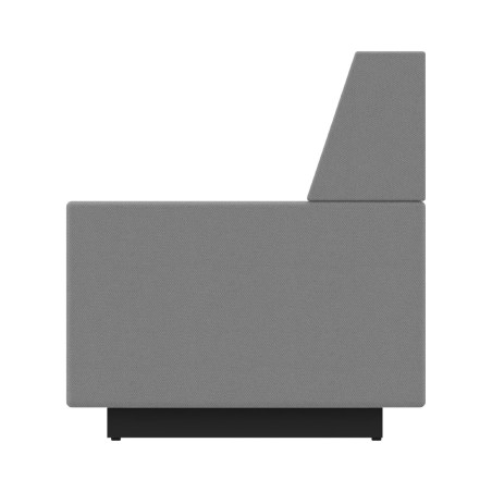 C2100244V01 Pouf Jazz in Tessuto Era con Schienale e Base Rettangolare - Dimensioni 80 x 60...