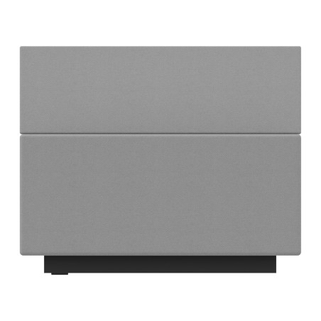 C2100244V01 Pouf Jazz in Tessuto Era con Schienale e Base Rettangolare - Dimensioni 80 x 60...