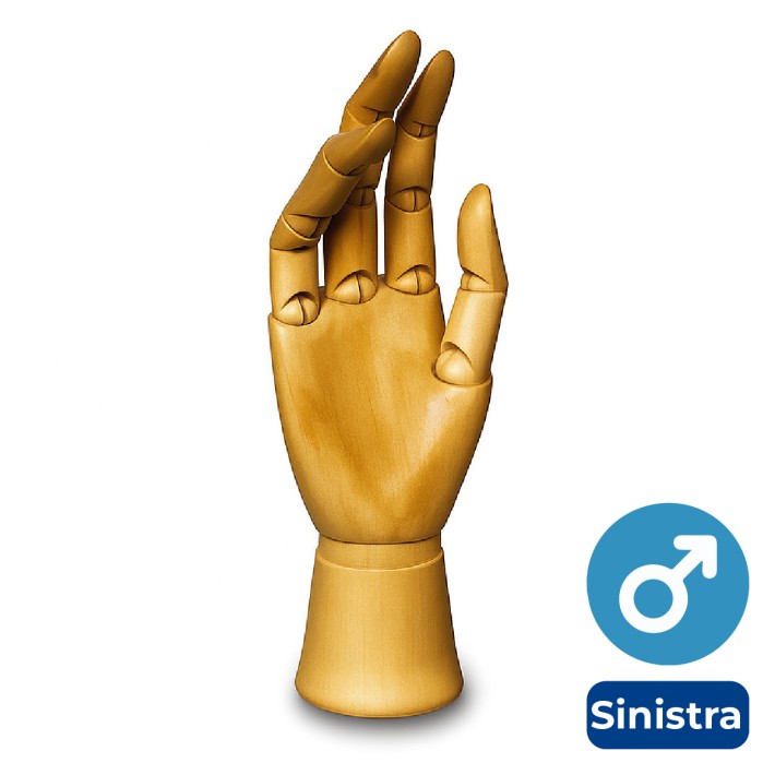Mano Sinistra Snodabile in Legno - Uomo -...
