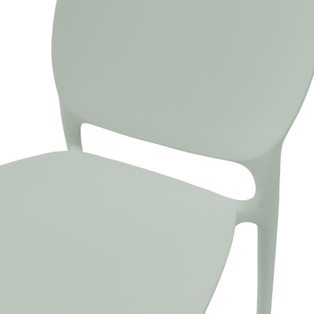 Sedia Hug Go Green con Scocca in Polipropilene - Altezza Seduta 44 cm (M6)   - Colore Verde...
