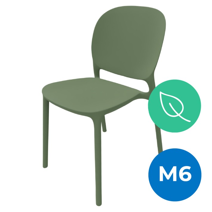 Sedia Hug Go Green con Scocca in Polipropilene...