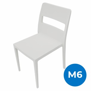 Sedia Sai in Tecnopolimero  - Altezza Seduta 46 cm - Colore Scocca Lino