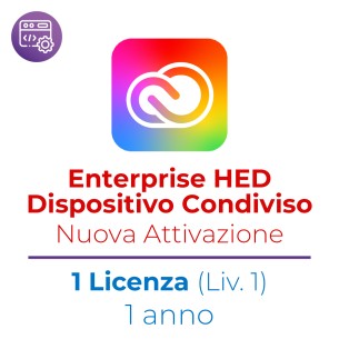 Creative Cloud Enterprise HED Dispositivo Condiviso - Nuova Attivazione - 1 Disp. - VIP EDU - Livello 1 Prezzo Cad  - 1 Anno