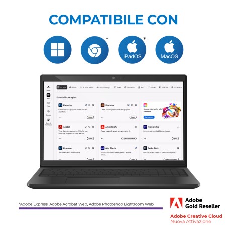 Creative Cloud Enterprise HED Dispositivo Condiviso - Nuova Attivazione - 1 Disp. - VIP EDU...