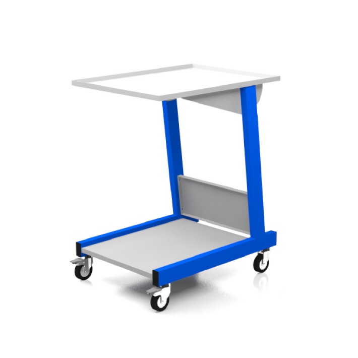 Carrello Porta Strumenti con 2 Ripiani e 4 Ruote - Portata di Carico Superiore 120 kg