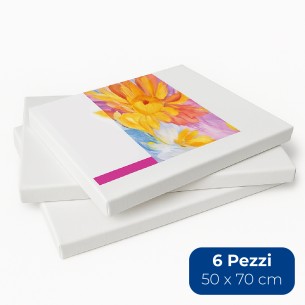 Kit 6 Tele per Pittura Linea Modern - Spessore 38 mm - Dimensioni 50 x 70 cm