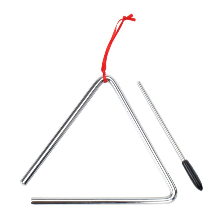 Triangolo in Acciaio Cromato con Battente da...