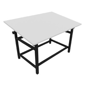 Tavolo MINI Architetto Telescopico con Piano in Melaminico - Dimensioni 75 x 105 cm - Altezza Regolabile 75/105 cm