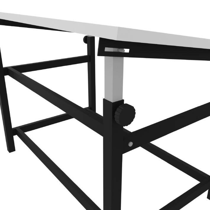 Tavolo Architetto QSA Telescopico con Piano in Melaminico - Dimensioni 100 x 170 m - Altezza Regolabile 72/105 cm