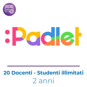 Padlet Pacchetto Scuola - 20 Insegnanti - Studenti Illimitati - 2 Anni