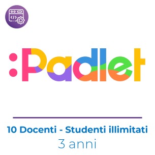 Padlet Pacchetto Scuola - 10 Insegnanti - Studenti Illimitati - 2 Anni