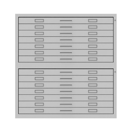 Cassettiera Portadisegni Formato A0  con Zoccolo e Coperchio - Dimensioni 144 x 96 x 124 cm...