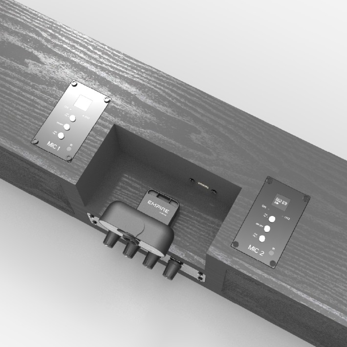 Soundbar con webcam e 4 radio microfoni da...