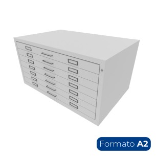 Cassettiera Portadisegni Formato A2 con Zoccolo e...