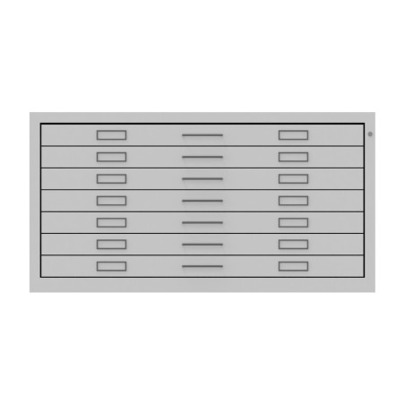 Cassettiera Portadisegni Formato A2 con Zoccolo e Coperchio - Dimensioni 75 x 53 x 69 cm -...