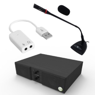 Cassa con Microfono con Filo - Soundbase 90 + Desk135 -...