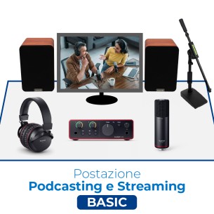 Postazione Podcasting e Streaming Basic - Include Bundle...