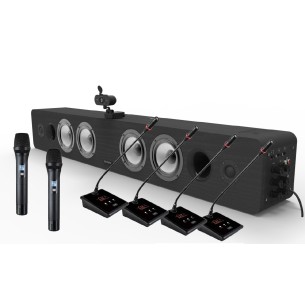 Soundbar Conference 6 - con Webcam 4k e 6 Radiomicrofoni...